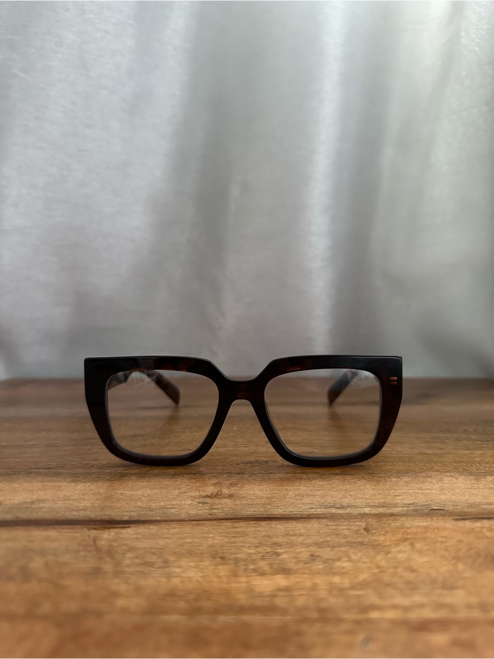 Prada x LensCrafters Tortoiseshell Square Glasses with Blue Light Protection